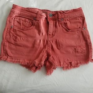 Salmon / Coral Cut off Shorts
